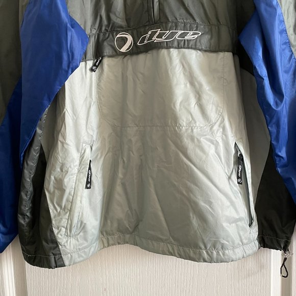 DYE Mens Lightweight Hooded Anorak Packable Half Zip Windbreaker Jacket XXL - Picture 6 of 8